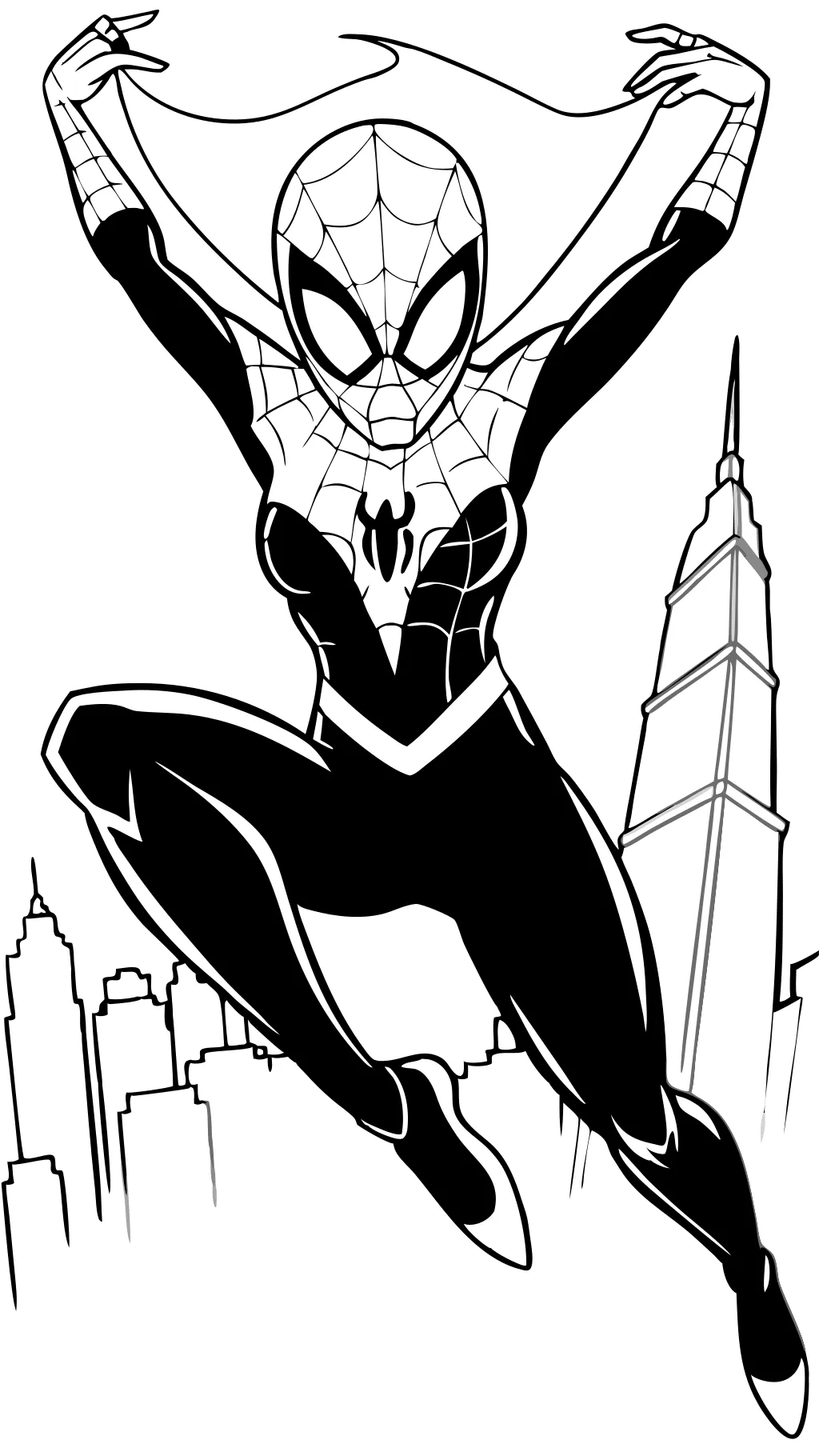 Páginas para colorear de Spider Gwen